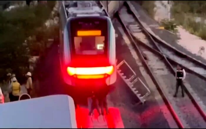 Tren Maya descarrila en Campeche con 123 pasajeros