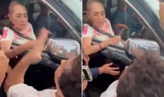 'No te doy la mano, quiero que resuelvas': mujer encara a Sheinbaum; denuncia despojo