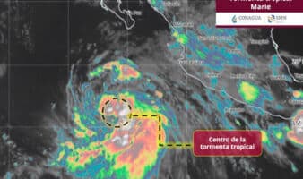 Tormenta Marie se intensificará a huracán categoría 1 en las próximas horas, prevé el SMN