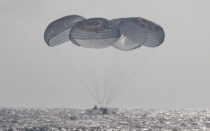 Los cuatro astronautas de Crew 12 regresaron a la tierra