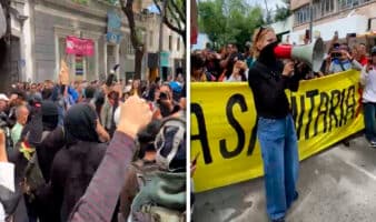 Detonación de explosivo y presencia de grupo de choque frenan marcha por el agua en Guadalajara
